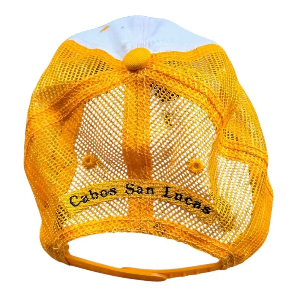 Corona Extra Beer Hat Cap Mens Adjustable Strapback Yellow White Two Tone Mesh